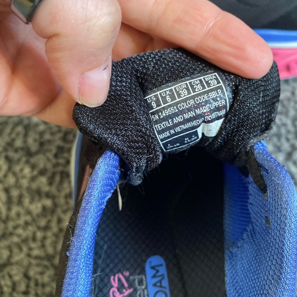 Skechers Women's Black and Pink Athletic Sneakers - Picture 7 of 8